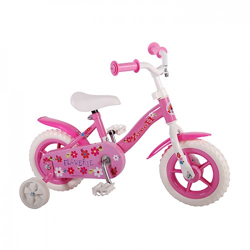 Yipeeh Flowerie Roze 10 inch meisjesfiets